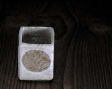 Load image into Gallery viewer, "September Sundown" Handmade Kurinuki Square Stoneware Teacup