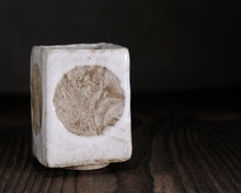 Load image into Gallery viewer, "September Sundown" Handmade Kurinuki Square Stoneware Teacup