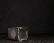 Load image into Gallery viewer, "Hills of Mist" Handmade Kurinuki Square Stoneware Teacup
