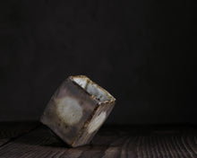 Load image into Gallery viewer, "Hills of Mist" Handmade Kurinuki Square Stoneware Teacup