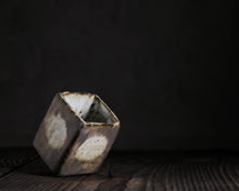 Load image into Gallery viewer, "Hills of Mist" Handmade Kurinuki Square Stoneware Teacup