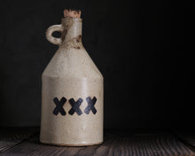 Load image into Gallery viewer, "Pappy's Corn Squeezin'" Handmade Ceramic Jug w/ Cork Stopper & XXX