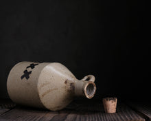 Load image into Gallery viewer, "Pappy's Corn Squeezin'" Handmade Ceramic Jug w/ Cork Stopper & XXX