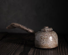 Load image into Gallery viewer, &quot;The Old Mill&quot; Teapot w/ Driftwood Side Handle &amp; Brass Shavings
