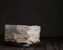 Load image into Gallery viewer, &quot;Earth Ship&quot; Handmade Kurinuki Faceted Stoneware Tea Bowl
