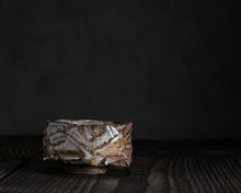 Load image into Gallery viewer, &quot;The Autumn Sunshine&quot; Handmade Kurinuki Faceted Stoneware Tea Bowl w/ Carbon Trap
