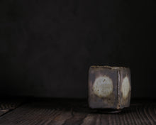 Load image into Gallery viewer, &quot;Hills of Mist&quot; Handmade Kurinuki Square Stoneware Teacup
