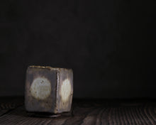 Load image into Gallery viewer, &quot;Hills of Mist&quot; Handmade Kurinuki Square Stoneware Teacup
