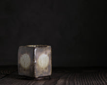 Load image into Gallery viewer, &quot;Hills of Mist&quot; Handmade Kurinuki Square Stoneware Teacup
