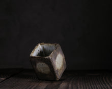 Load image into Gallery viewer, &quot;Hills of Mist&quot; Handmade Kurinuki Square Stoneware Teacup
