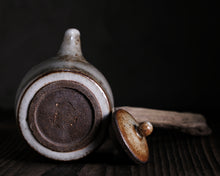 Load image into Gallery viewer, &quot;The Rusted Wheelbarrow&quot; Teapot w/ Driftwood Side Handle
