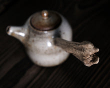 Load image into Gallery viewer, &quot;The Rusted Wheelbarrow&quot; Teapot w/ Driftwood Side Handle
