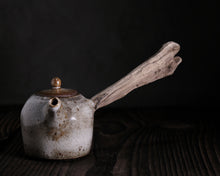 Load image into Gallery viewer, &quot;The Rusted Wheelbarrow&quot; Teapot w/ Driftwood Side Handle
