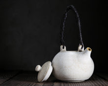 Load image into Gallery viewer, &quot;Old Place Home&quot; Teapot w/ Handwoven Handle
