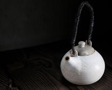 Load image into Gallery viewer, &quot;Old Place Home&quot; Teapot w/ Handwoven Handle
